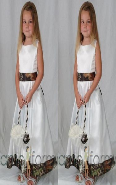 

ankle lenght camo flower girls dresses for wedding stain crew a line cute pageants gowns for girls 20166854738, White;blue