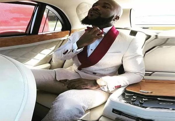 

evening dress custom made white burgundy red floral pattern men suits stage tuxedo wedding suits for man blazer bridegroom prom ja9826644, Black;gray