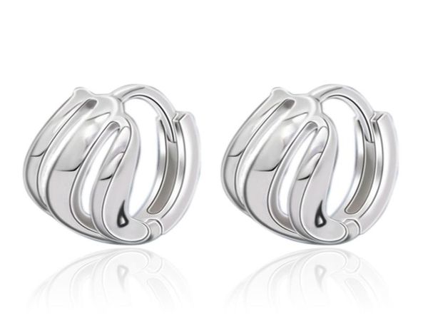 

omhxzj whole jewelry stud geometric fashion kpop star for woman gifts thread 925 sterling silver buckle hoop earrings ys1725756647, Golden;silver