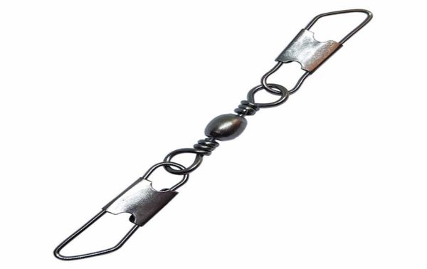 

1020pcslot double barrel swivel with safty snap bass tackle carp fishing equipment8932862