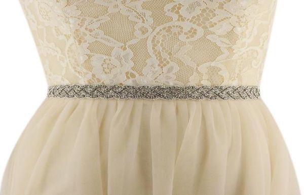 

in stock rhinestone wedding sash 25cm width 45cm length crystal beaded for wedding dress bridesmaid belt bridal sash evening prom4504763, White