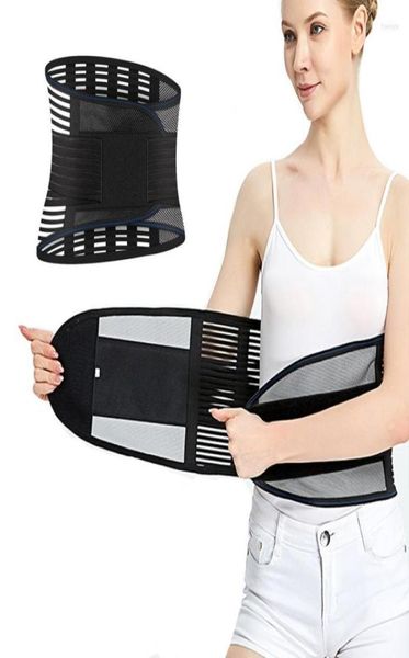 

waist support back brace lumbar protection corset belt clavicle spine reshape your body home office sport upper3409882, Black;gray