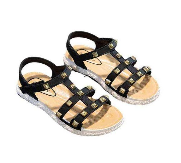 

girls sandals summer soft bottom nonslip primary school dents children039s princess sandals pvc gladiator baby girl shoes g2203170646, Black;red