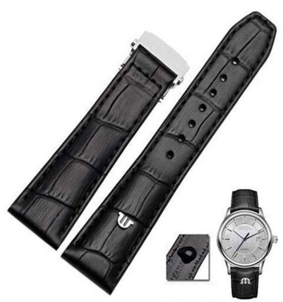 

watch bands genuine leather watchband for maurice lacroix watches strap black brown 20mm 22mm with folding buckle bracelet299i9981528