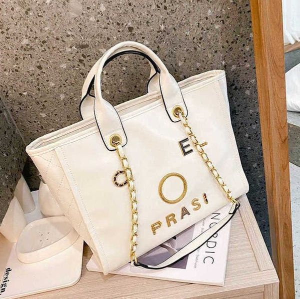 

luxury fashion women's hand bags beach bag brand ch metal badge classic totes handbags small mini pearl handbag female capacity large l