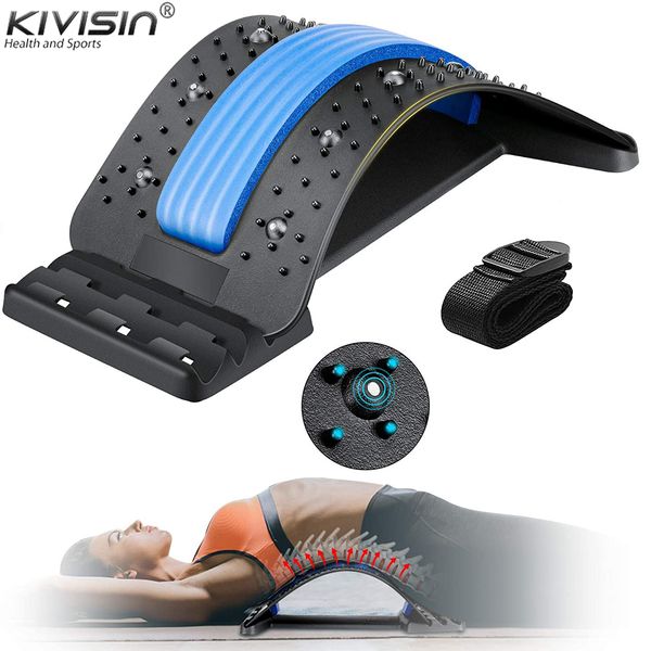 

back massager lumbar waist magnetic therapy stretcher equipment support stretch spine relieve muscle soreness fitness and relax 230629