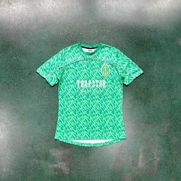 

high edition trapstar football t-shirt new green all over print popular, White;black