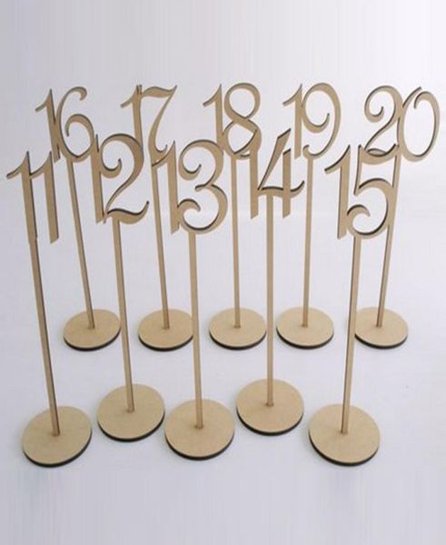 

new arrival rustic hessian wedding table decoration wooden wedding table number holder party table number tag stand8177438
