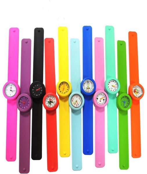 

new children size slap watch multicolor kids quartz watch gift novel fashion watches epacket2567028, Slivery;black