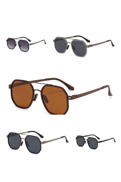 

selling all kinds of aviator sunglasses without screws design high elasticity metal frame advanced anti-uv polarized sunglasses, White;black