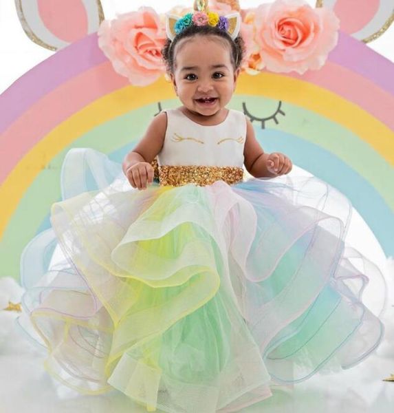 

colorful beaded flower girl dresses ball gown tiers little girl wedding dresses communion pageant dresses gowns f3093328737, White;blue