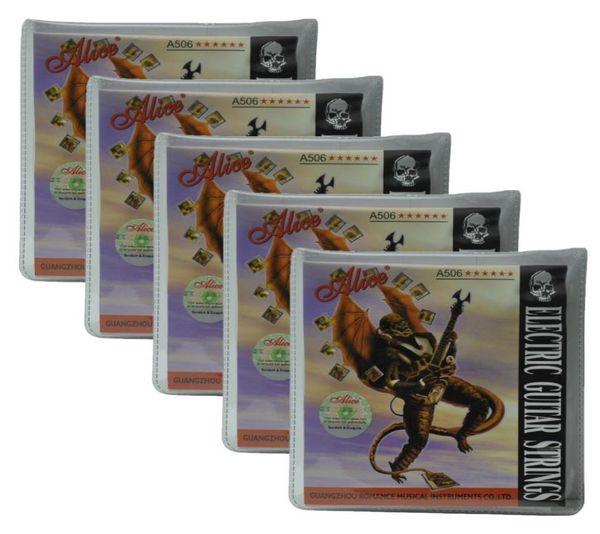

5sets alice electric guitar strings steel core nickel alloy winding 6 strings set a506l sl xl9531047