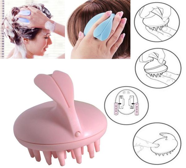 

electric hair combrambling scalp massage hairbrush vibrating silicone comb massager electric hair brush for bathroom9416568