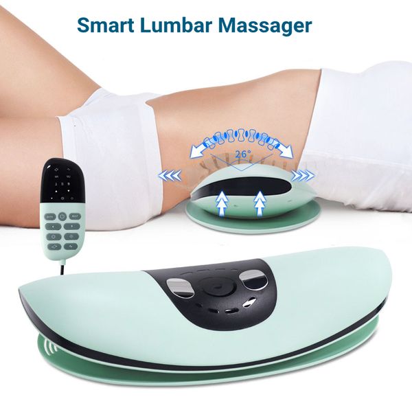 

back massager upgraded electric lumbar tractor rechargeable up down left right swing waist pain inflatable posture corrector 230629
