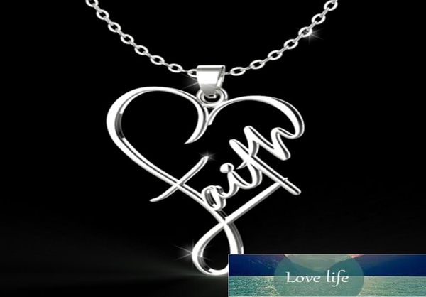 

1pc new stainless steel chain faith pendant necklace faith necklace for women men fashion christian inspirational jewelry gift fac8372441, Silver