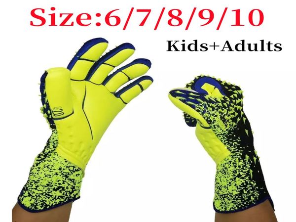 

sports gloves professional football goalkeeper soccer gloves latex thickened protection adults goalkeeper soccer sports football g3875180, Black