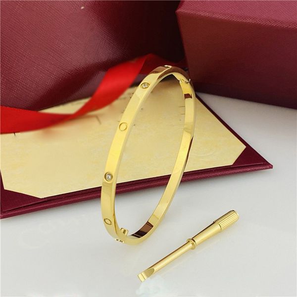 

jewelry designers bracelet for women 4mm high end love screw bracelets luxury fashion bangle titanium steel diamond bracelet designer jewelr, Black