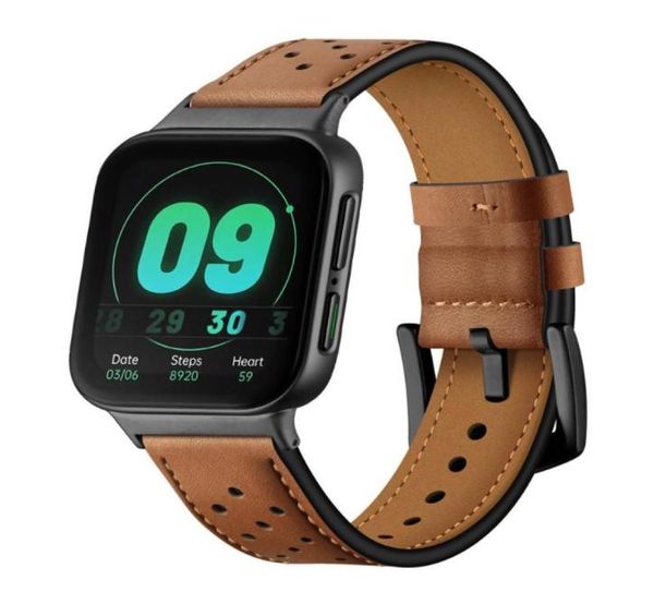 

watch bands strap for oppo 46mm watchband genuine leather buckle belt replacement bracelet7509193, Black;brown
