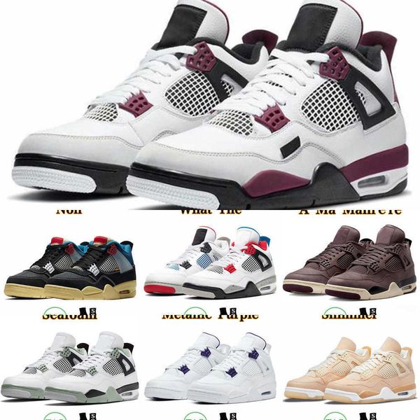 

basketball 4 4s shoes 2023 military black cats midnight navy university blue bred sail white oreo cactus jack mens trainers outdoor sports s, White;red