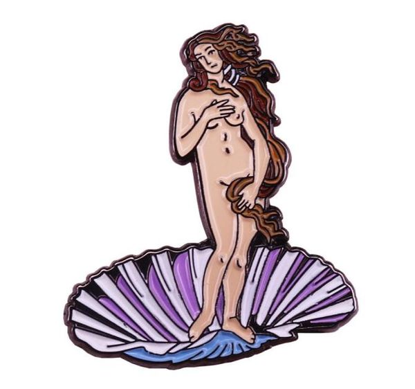 

venus birth brooch greek goddess charm art emblem collection5339115, Blue