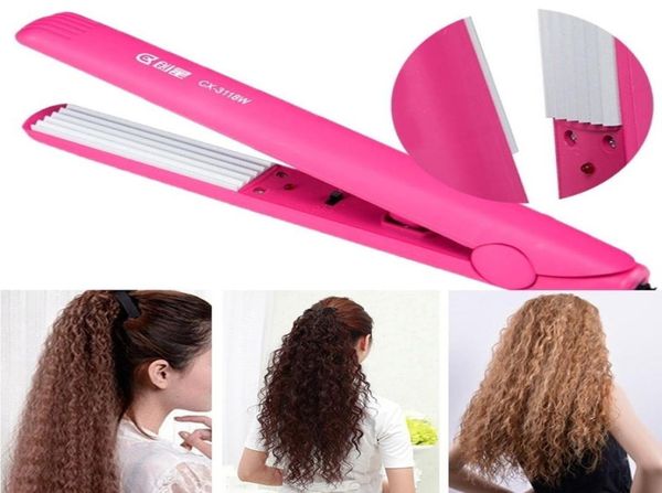 

hair curling curler ceramic hair crimper crimping iron perm splint hairdressing us plug2579976, Black