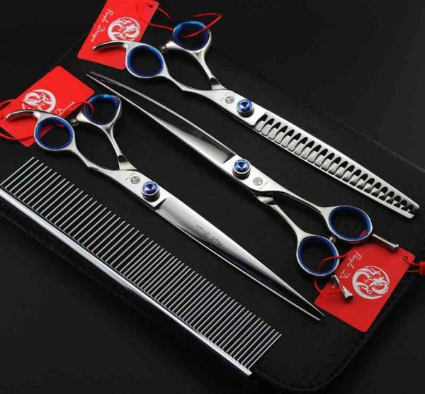 

with retail package purple dragon 3 pcs set 80quot professional hair scissors hair cutting scissorsthinning scissors comb1320043