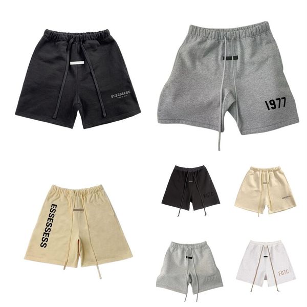 

designer essence shorts men's shorts sports fashion street shorts men's casual sweatpants loose oversized style drawstring shorts, White;black