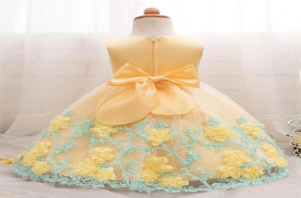 

floral baby girl dress baptism dresses for girls princess 1st year birthday party wedding christening baby infant clothing4277481, Red;yellow