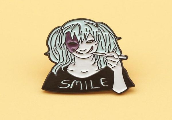 

playful face metal badge sally face game cartoon character brooch shirt decoration pin buckle anime accessories8520876, Blue