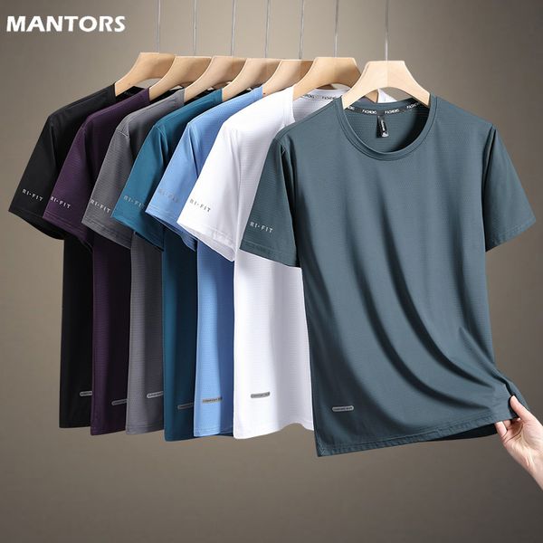 

men's t-shirts summer shirt sport t shirt men quick dry running shirt men workout tees fitness oversized short sleeve t-shirt clothes, White;black