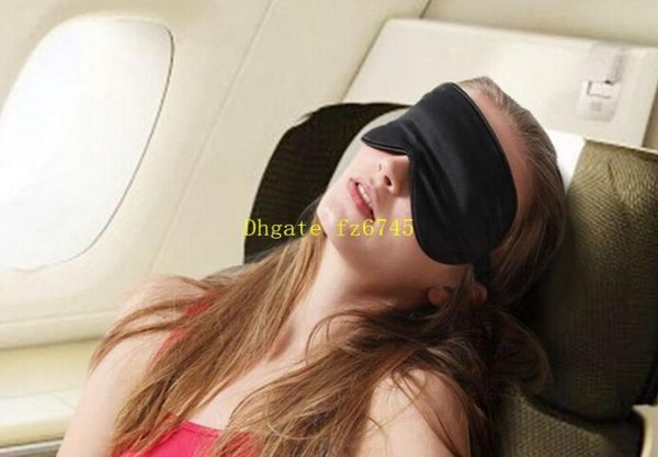 

3 in 1 kit travel soft silk eye mask sleeping aids cover eyemask shade blindfold sponge earplugspouch bag1043633