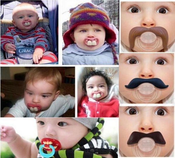 

sell baby pacifier funny cute teeth mustache baby boy girl infant pacifier orthodontic dummy beard nipples pacifiers safe7930610