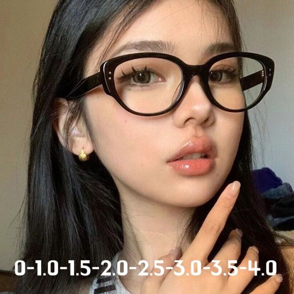 

sunglasses luxury finished myopia glasses for ladies vintage blue light blocking eyewear fashion women s near sight eyeglasses 4 0 230629, White;black