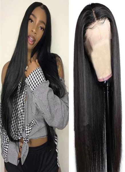 

360 lace frontal wig pre plucked with baby hair lace front wigs human hair straight human hair wigs natural hairline for black wom5186235, Black;brown