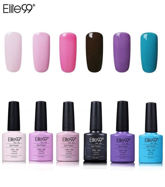 

elite99 gel nail polish pure color semi permanent base need uv led lamp for manicure varnish paint hybrid nail gel 79 colors8077766, Red;pink