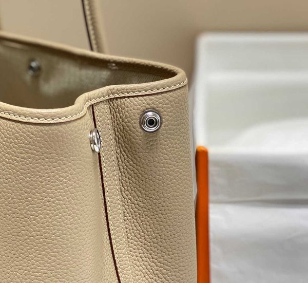 

original designer bags h home luxury bag garden genuine leather women's tote large capacity commuter handmade with silver buckle ex8s