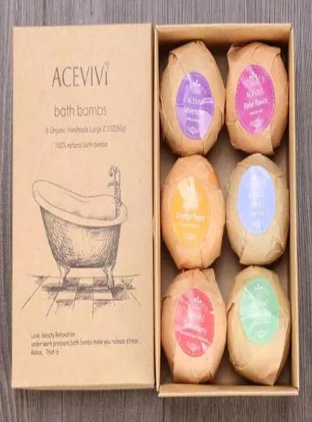 

e new arrival organic bath salt bombs skin care oil sea salt bath bombs gift set 6 flavor organic handmade4881188