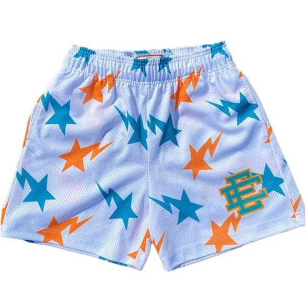 

men's fashion luxury ee shorts basic eric emanuel new york city skyline brand men women basketball pants casual loose fitness sports me, White;black