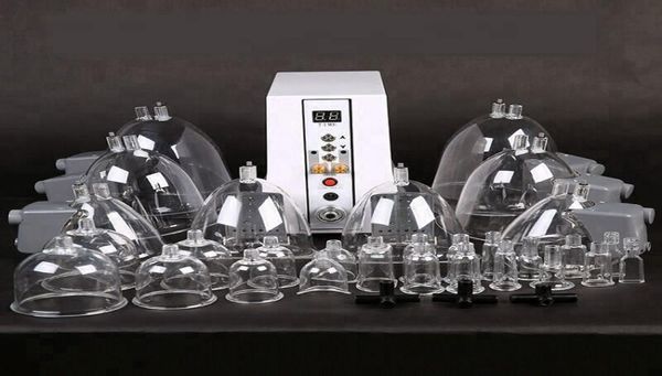 

35 cups digital body shaping breast care beauty machine vacuum chest butt lifting firming enlargement device vibration massage cup8598063