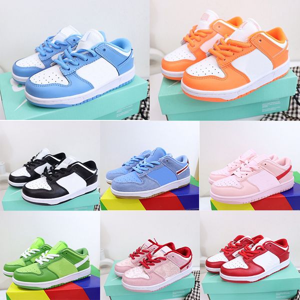

kids designer boy girl kid shoes panda duncks black white chunky low cows trainers boys and girls athletic fashion flat baby sneakers childr
