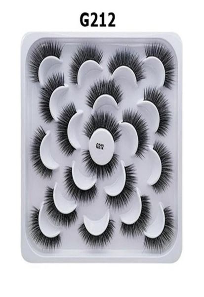

new 10 pairs faux 3d mink eyelashes natural long false eyelashes eye makeup eyelash extension fake mink lashes1682097