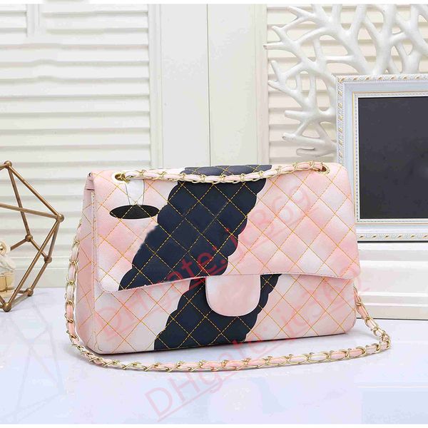 

luxury designer chain bag versatile single shoulder diagonal cross bag for women small square bag with style new colorful graffiti diamond g