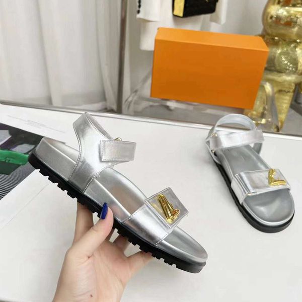 

fashion designer luis sandals leather platform slippers women vuttonity slide classic flip-flops summer cvbvc, Black