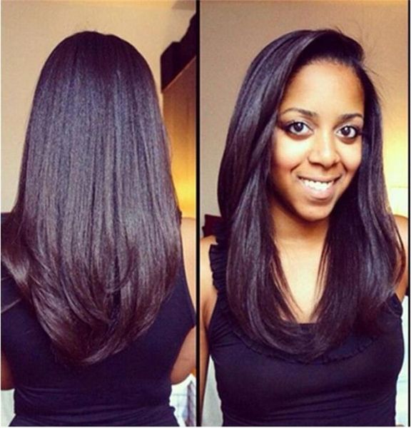 

brazilian human hair wigs for black women 150 density silk straight full lace wig with baby hair glueless lace front wigs1476976, Black;brown