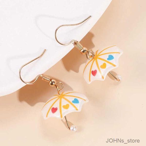 

stud cute umbrella drop earrings colored umbrella dangle earring for women girls funny pendant jewelry accessories r230630, Golden;silver