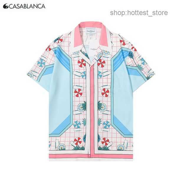 

casablanca shirt men designer shirts casa blanca fit casual popular polo men's clothing uality dress us size -3xl 329, White;black