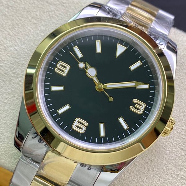 

men watch series 40mm sapphire mirror master air automatic king watches mechanical movement 316l stainless steel watchband luxe de wristwatc, Slivery;brown