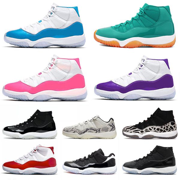 

jumpman 11 cherry 11s designer basketball shoes pink white jade blue green orange purple cool grey 11 concord anniversary with box jordens w
