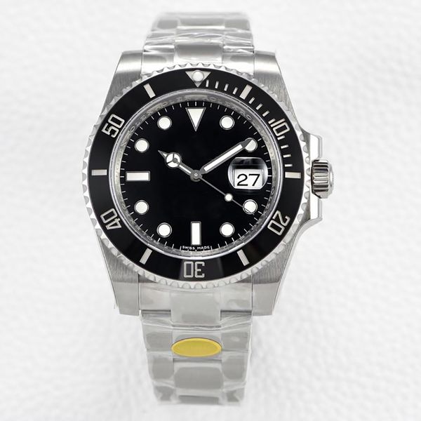 

mens watch sub eta 3235 movement 116610 sapphire 40mm mechanical automatic watch ceramic bezel green black disk dial luminous diving 100m, Slivery;brown