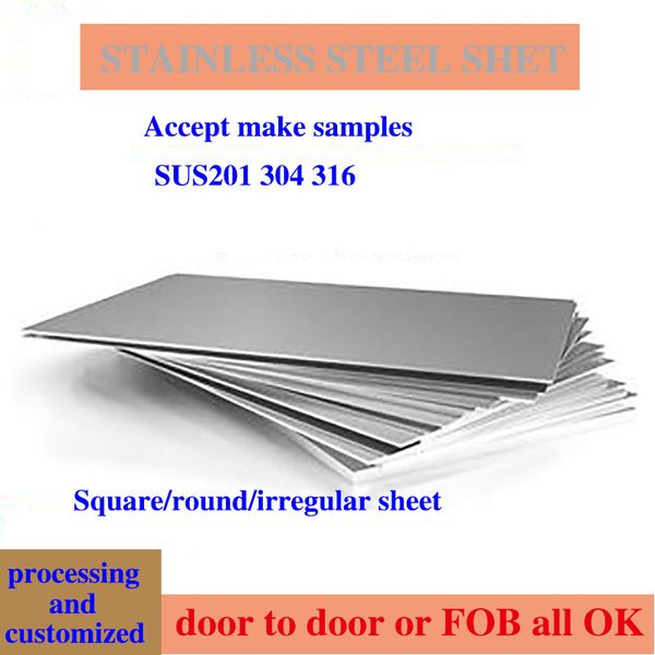 

sus304 stainless steel square sheet 500*500mm(19.685") 550*550mm(21.654") thick 1.5mm for buildings machine tools